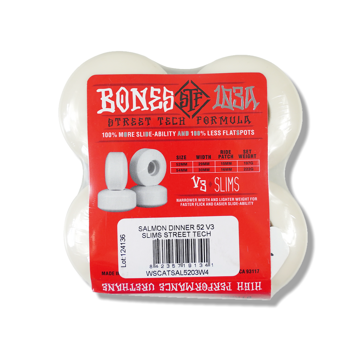 【新品未使用】BONES PRO STF 103A 54m BONES WHEELS STF Skateboard Wheels Wide 54mm V4 103A 4pk