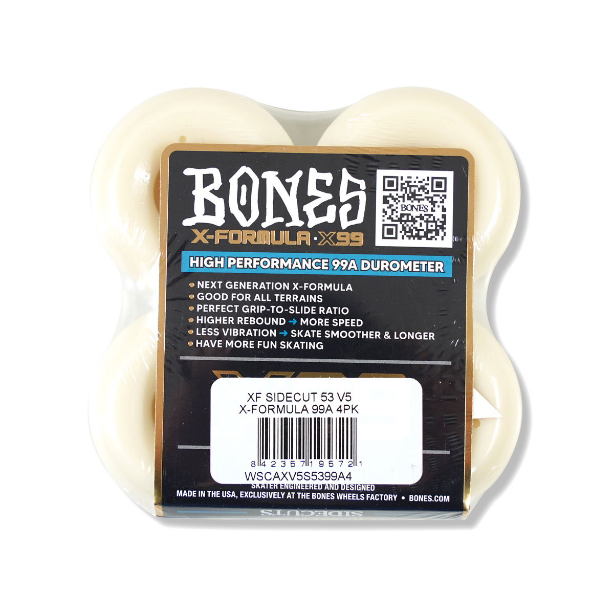 BONES X-FORMULA SIDECUT 52MM/53MM 99A V5 – Leapsskateboarding