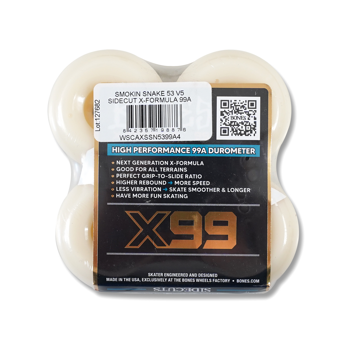 BONES X-FORMULA SMOKIN SNAKE 53MM99A V5 – Leapsskateboarding