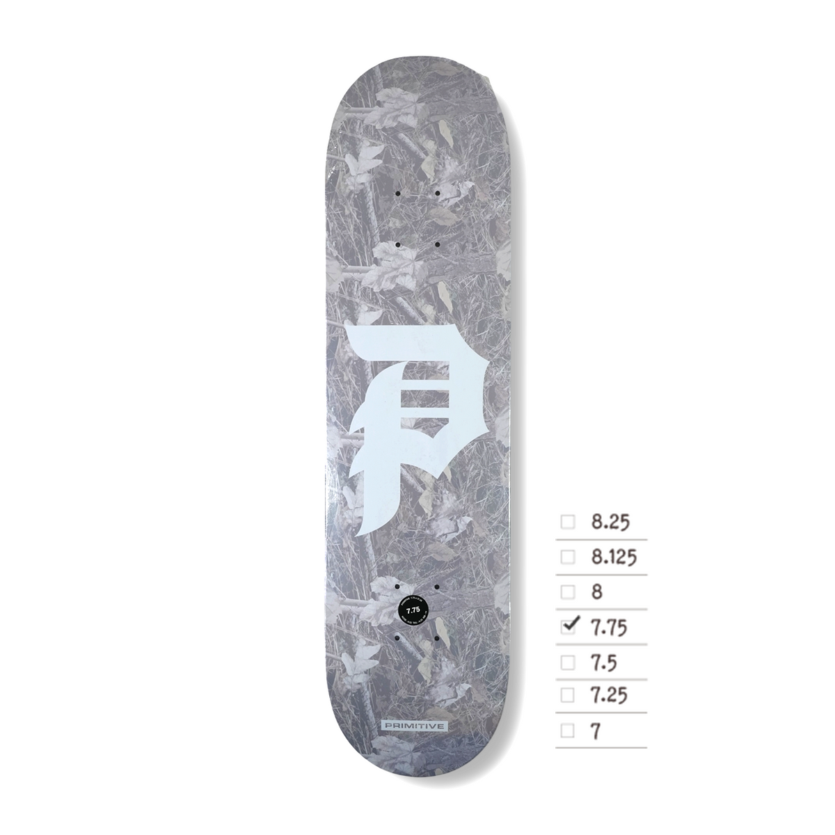 PRIMITIVE DIRTY P GINZA DECK CAMO 7.75 – Leapsskateboarding