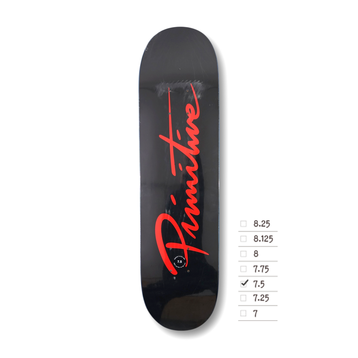 PRIMITIVE NUEVO SCRIPT CORE BLACK/ORANGE 7.5 – Leapsskateboarding