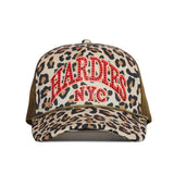 HARDIES HARDWEAR - RHINESTONE TRUCKERHATS - CHEETAR/RED