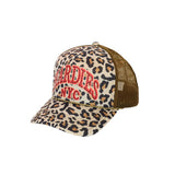 HARDIES HARDWEAR - RHINESTONE TRUCKERHATS - CHEETAR/RED