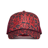 HARDIES HARDWEAR - RHINESTONE TRUCKERHATS - RED CHEETAR/BLACK