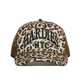 HARDIES HARDWEAR - RHINESTONE TRUCKERHATS - CHEETAR/BLK