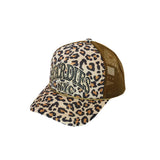 HARDIES HARDWEAR - RHINESTONE TRUCKERHATS - CHEETAR/BLK