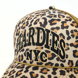 HARDIES HARDWEAR - RHINESTONE TRUCKERHATS - CHEETAR/BLK