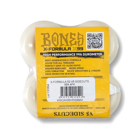BONES X-FORMULA SIDE-CUT V5 52MM/53MM 99A – Leapsskateboarding BONES X-FORMULA SIDE-CUT V5 52MM/53MM 99A – Leapsskateboarding