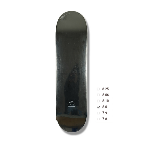 COLOR SKATEBOARD DECK BLACK 8.0