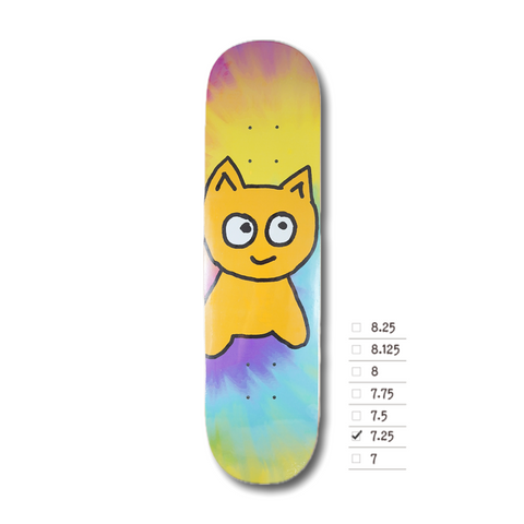 MEOW DECK 25 BIG CAT MINI TIE DYE 7.25