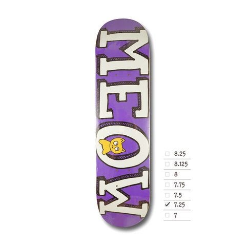 MEOW DECK 25 LOGO MINI PURPLE 7.25