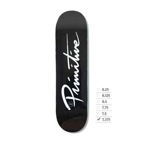 PRIMITIVE NUEVO SCRIPT CORE BLACK/WHITE KIDS 7.3