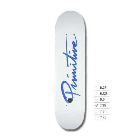 PRIMITIVE NUEVO SCRIPT WHITE/DODGERS BLUE 7.75