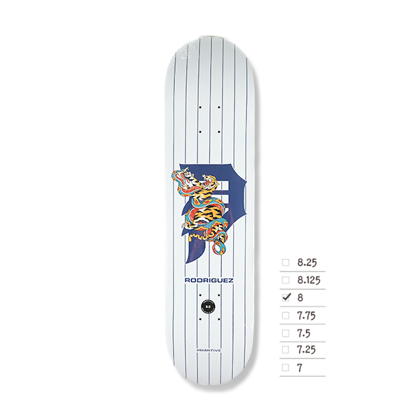 PRIMITIVE RODRIGUEZ TANGLE DECK WHITE 8.0 – Leapsskateboarding