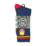 SPITFIRE BIGHEAD FILL EMB - Sock NAVY/RED/GOLD