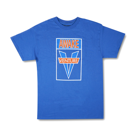 VENTURE AWAKE - S/S T-Shirt WHITE, ORANGE & BLUE