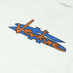 VENTURE PAID - S/S T-Shirt WHITE ORANGE, BLUE & BLACK
