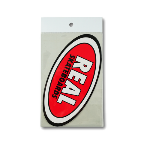 REAL STICKER CLASSIC OVAL MEDIUM レッド