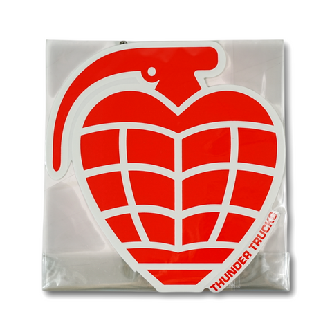 THUNDER GRENADE DIECUT LARGE STICKER レッド/ホワイト