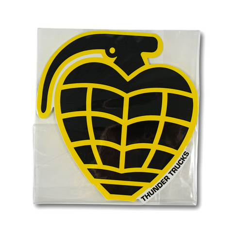 THUNDER GRENADE DIECUT LARGE STICKER ブラック/イエロー