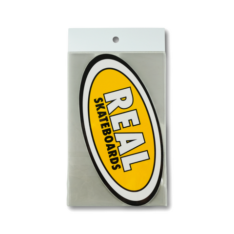 REAL STICKER CLASSIC OVAL MEDIUM イエロー
