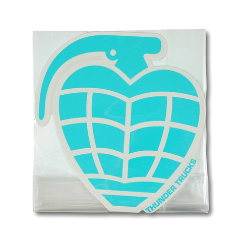 THUNDER GRENADE DIECUT LARGE STICKER ライトブルー/ホワイト