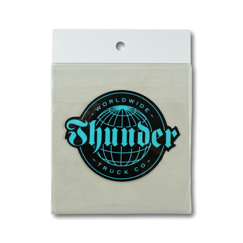 THUNDER WORLD WIDE STICKER ブルー