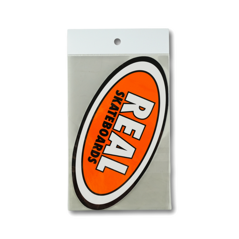 REAL STICKER CLASSIC OVAL MEDIUM オレンジ