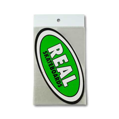 REAL STICKER CLASSIC OVAL MEDIUM グリーン