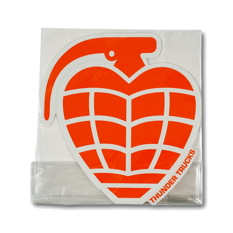 THUNDER GRENADE DIECUT LARGE STICKER オレンジ/ホワイト
