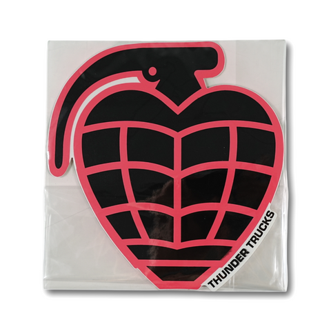 THUNDER GRENADE DIECUT LARGE STICKER ブラック/ピンク