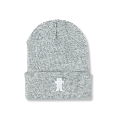 GRIZZLY OG Bear Embroidered Beanie HEATHER GREY